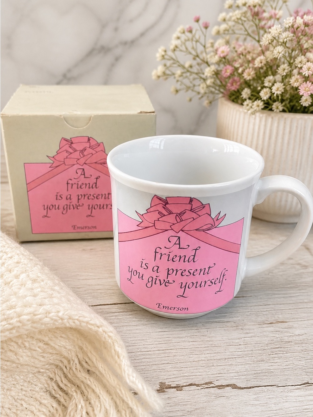 Vintage Friend Quote Mug w/ Box – Made in Japan – New